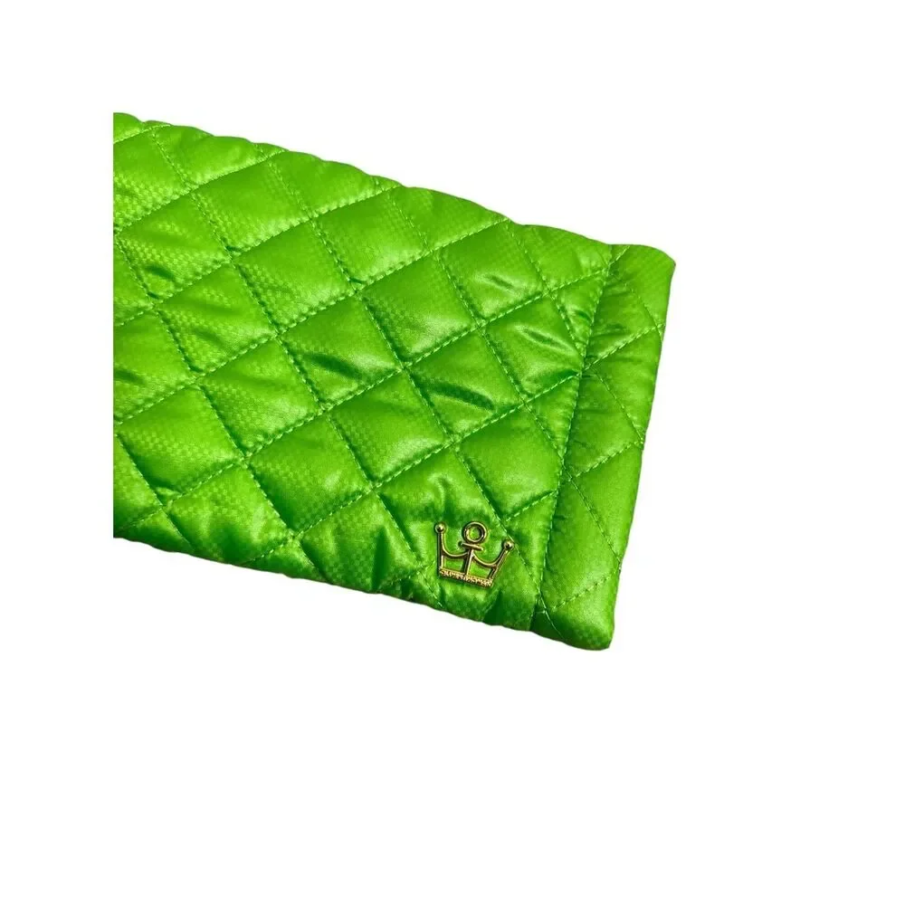 Oliver Thomas Quilted Double Vision Eyeglass Case Lime Green Padded